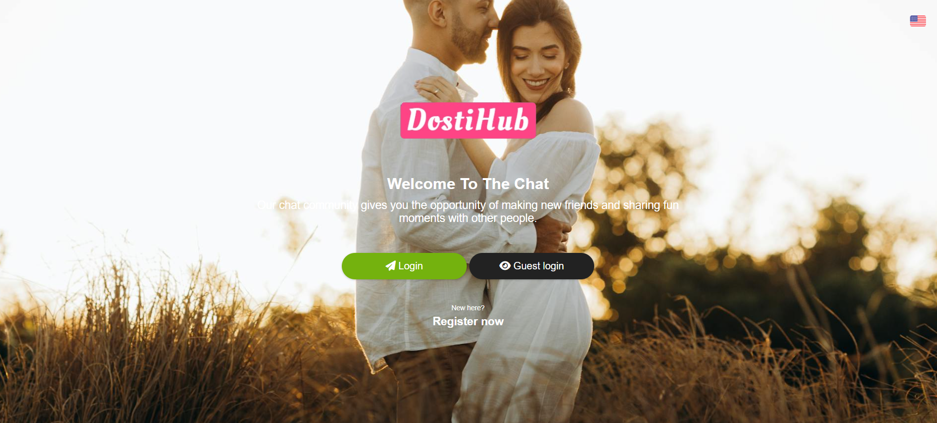 Pakistani chat room interface on DostiHub.com